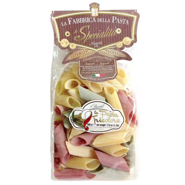 Паста Ригатони Трехцветная Италия Паста Ригатони Трехцветная Италия