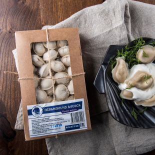 Пельмени из лосося, пачка 500 гр