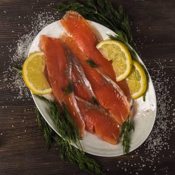 Нарезка из Кижуча дикого слабосоленая