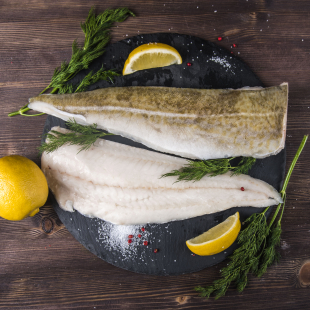 Треска филе на коже, морской заморозки