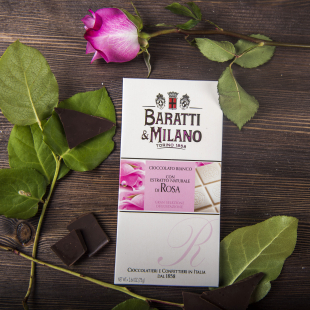 Шоколад белый с розой