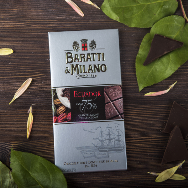 Шоколадная плитка Эквадор (горький шоколад 75%) 